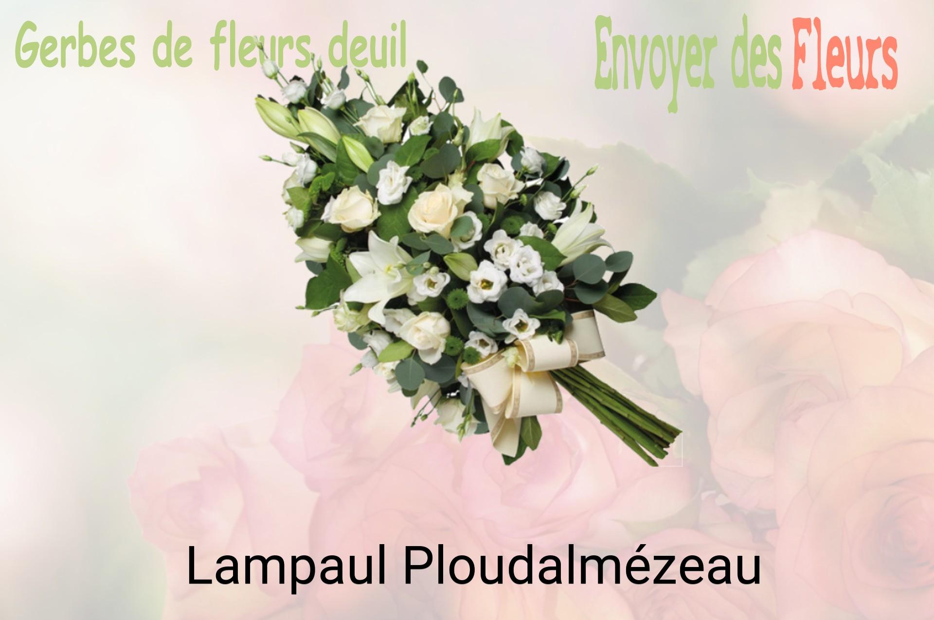 Gerbe de fleurs de deuil livrée à Lampaul-Ploudalmézeau